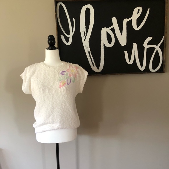 Vtg Sears Made in Taiwan Short Sleeve Sweater S - Picture 3 of 8